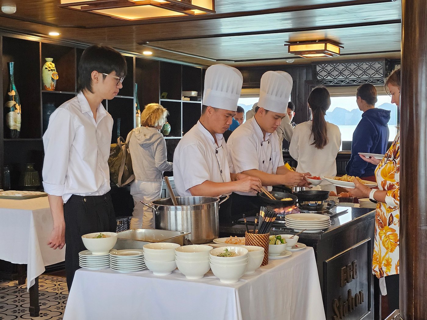 Enjoying Vietnamese Cuisine Onboard